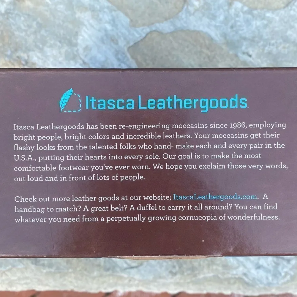 Itasca Leathergoods Baby/Infant Wapsi 'Meow' Leopard Moccasin/Shoes. Large. NWOT